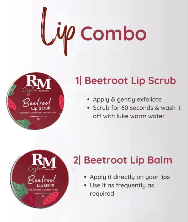 Beetroot Lip Balm & Beetroot Lip Scrub Combo